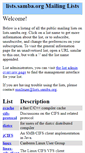 Mobile Screenshot of lists.samba.org